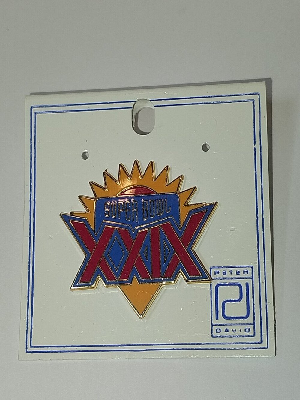 Vintage Peter David 1995 Super Bowl XXIX Gold Tone Lapel Pin